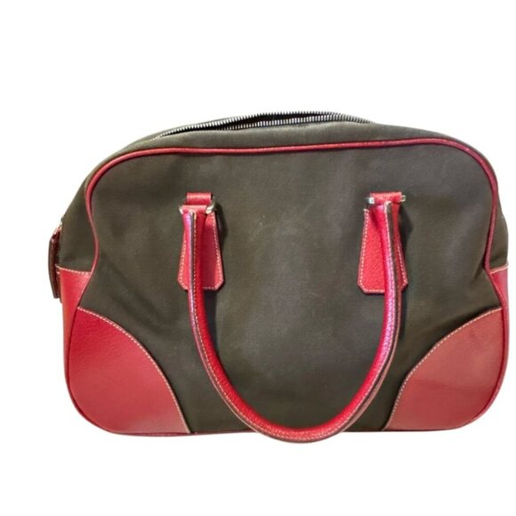 Prada Brown + Red Purse - Picture 2 of 4